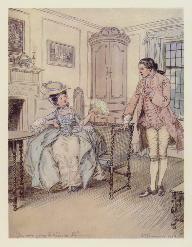 Bayan Hardcastle ve Charles Marlow by Hugh Thomson