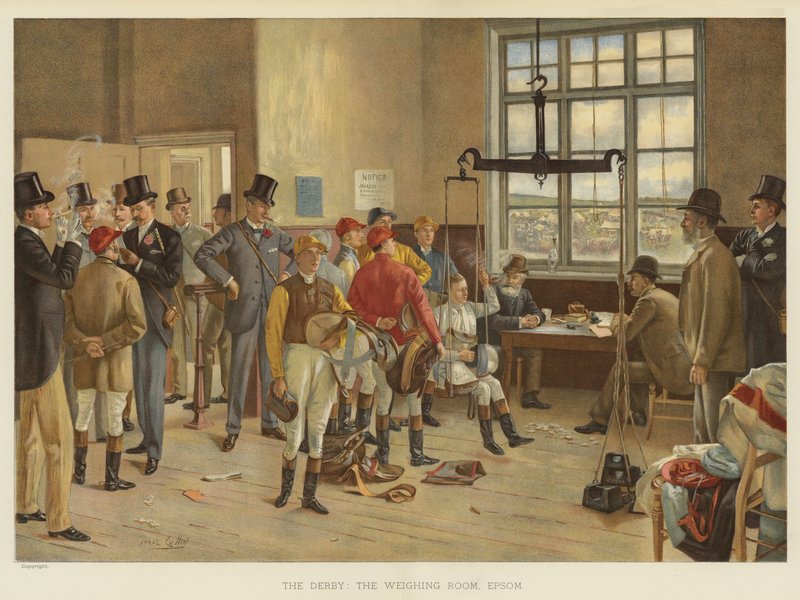 Derby, Tartı Odası, Epsom (chromolitho) by Isaac J. Cullin
