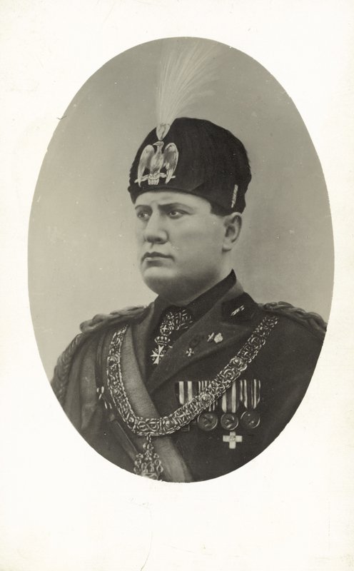 Benito Mussolini (s/b fotoğraf) by Italian Photographer