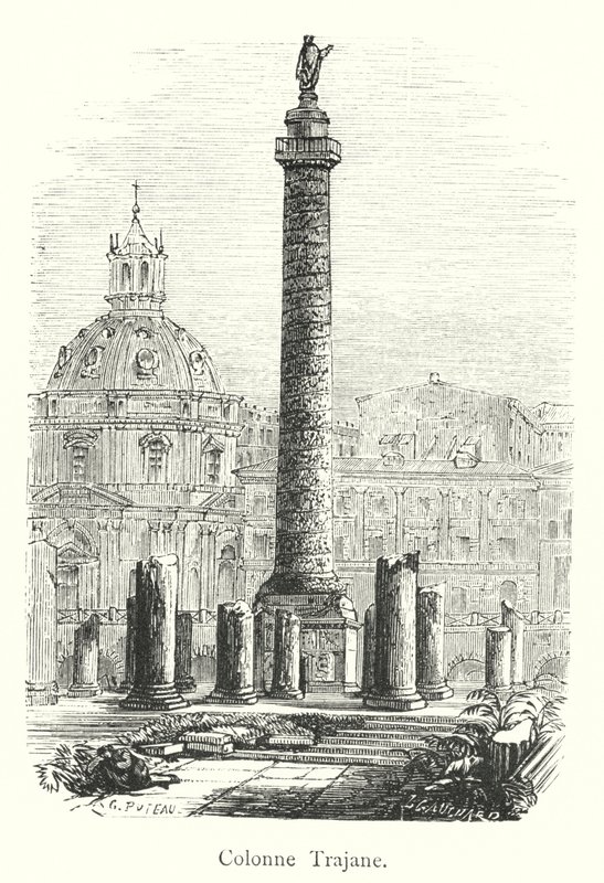Trajan Sütunu (gravür) by Italian School