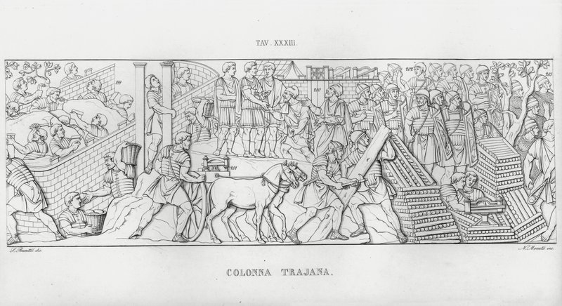 La Colonna Trajana, Trajan Sütunu (gravür) by Italian School