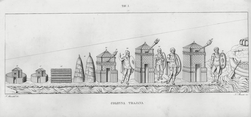 La Colonna Trajana, Trajan Sütunu by Italian School