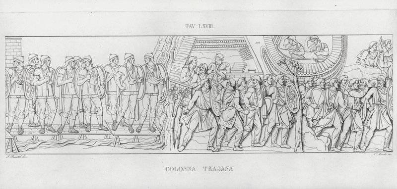 La Colonna Trajana, Trajan Sütunu by Italian School