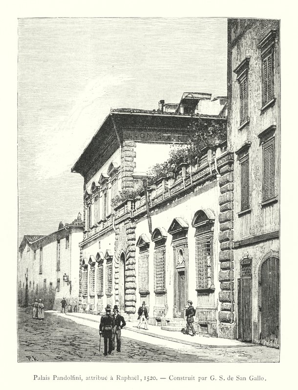 Raphael'e atfedilen Pandolfini Sarayı by Italian School
