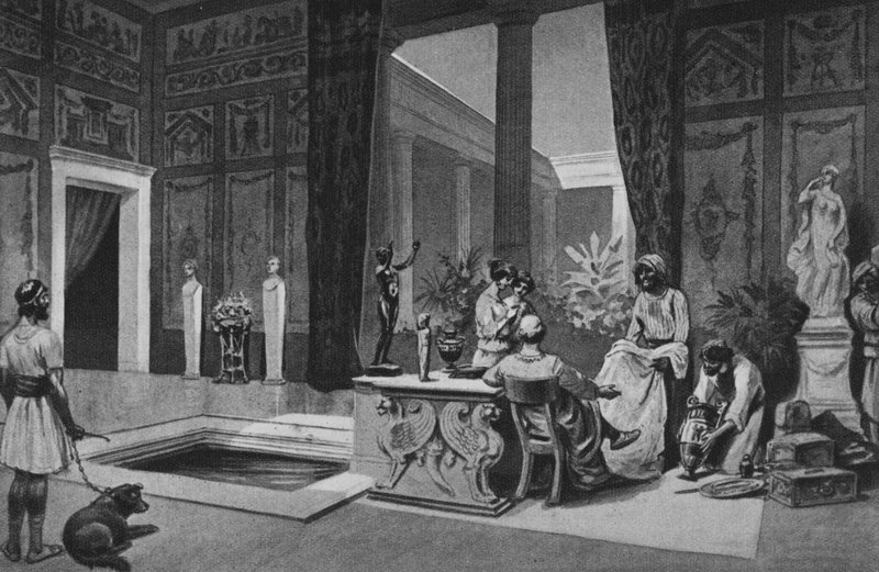 Pompeii: Meleager Evi (lito) by Italian School