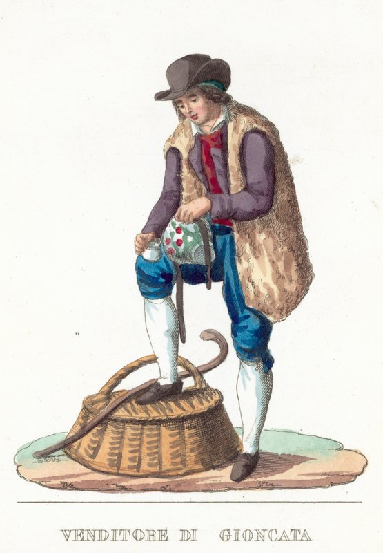 Satıcı Di Gioncata (renkli gravür) by Italian School