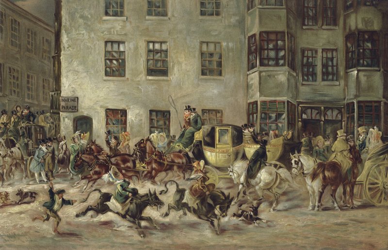 The Marine Parade, Brighton (chromolitho) by J.C. Maggs