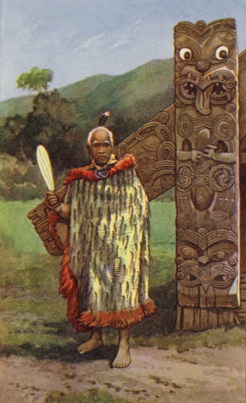 Maori şefi (renkli taş) by J. Macfarlane