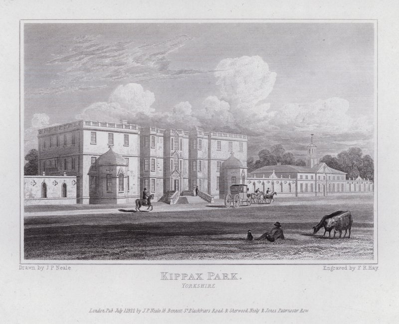 Kippax Parkı, Yorkshire (gravür) by John Preston Neale