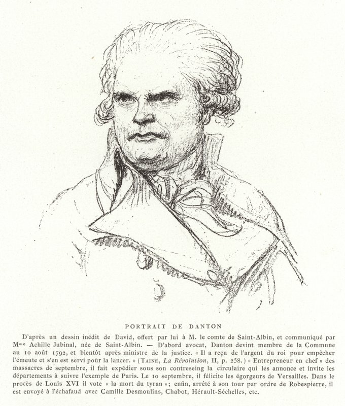 Georges Danton, Fransız Devrimci politikacı by Jacques Louis David