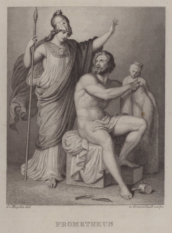 Prometheus (gravür) by Jacques Alfred van Muyden