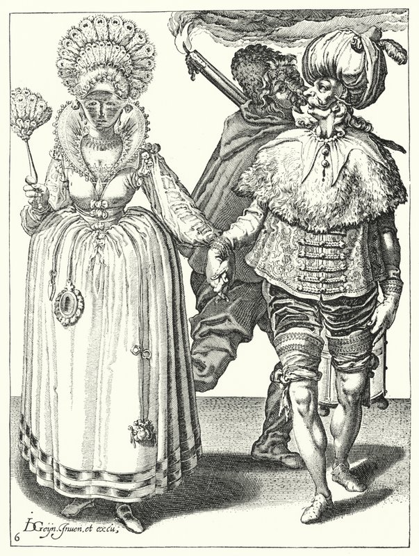 Maskeli balo (gravür) by Jacques II de Gheyn