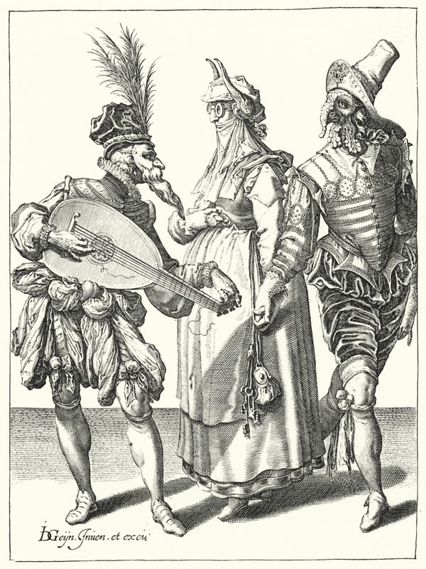 Maskeli balo (gravür) by Jacques II de Gheyn
