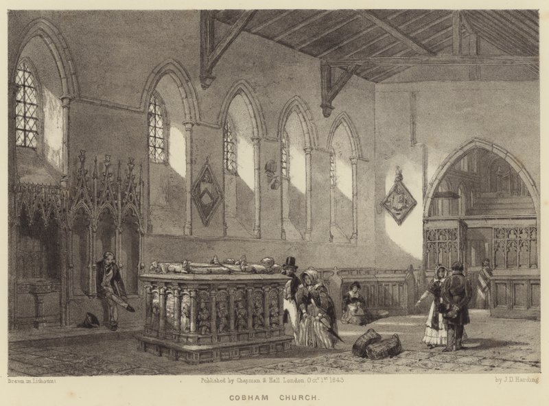 Cobham Kilisesi (gravür) by James Duffield Harding