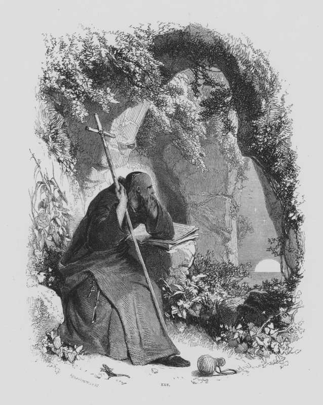 John Milton, Dalgın (gravür) by James Duffield Harding