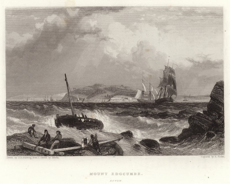 Edgcumbe Dağı, Devon by James Duffield Harding