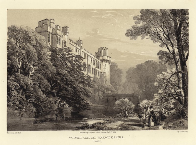 Warwick Kalesi (lithotint) by James Duffield Harding