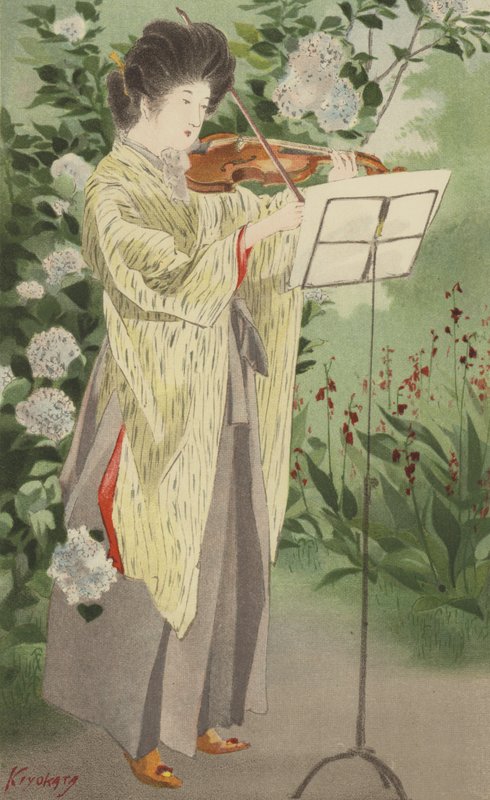 Bir Japon Okul Kızı (kromolitho) by Japanese School