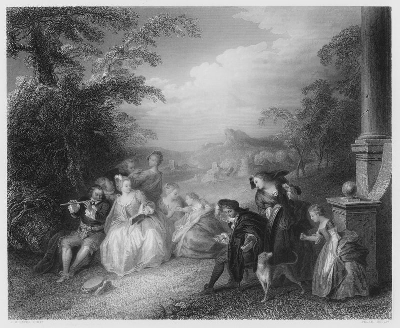 Flüt Çalan by Jean Baptiste Joseph after Pater