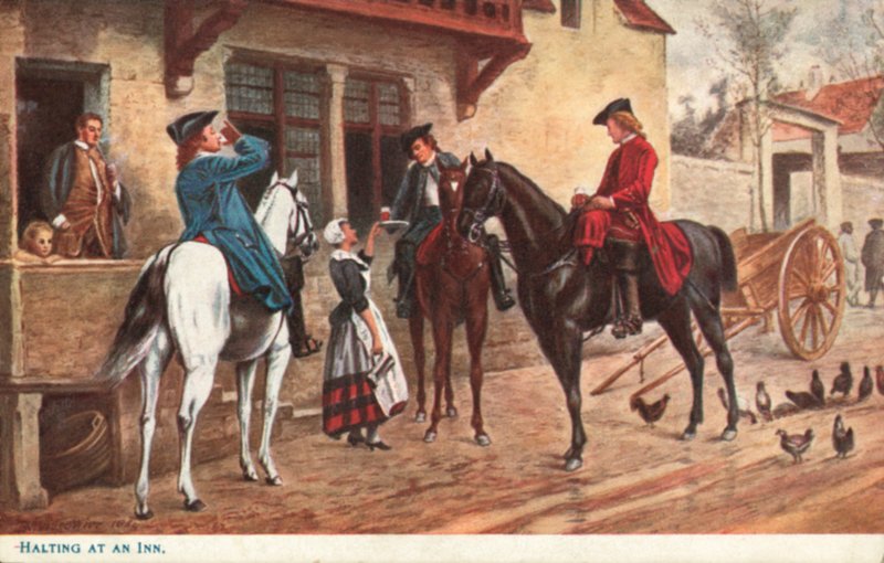 Bir handa durmak by Jean Louis Ernest after Meissonier