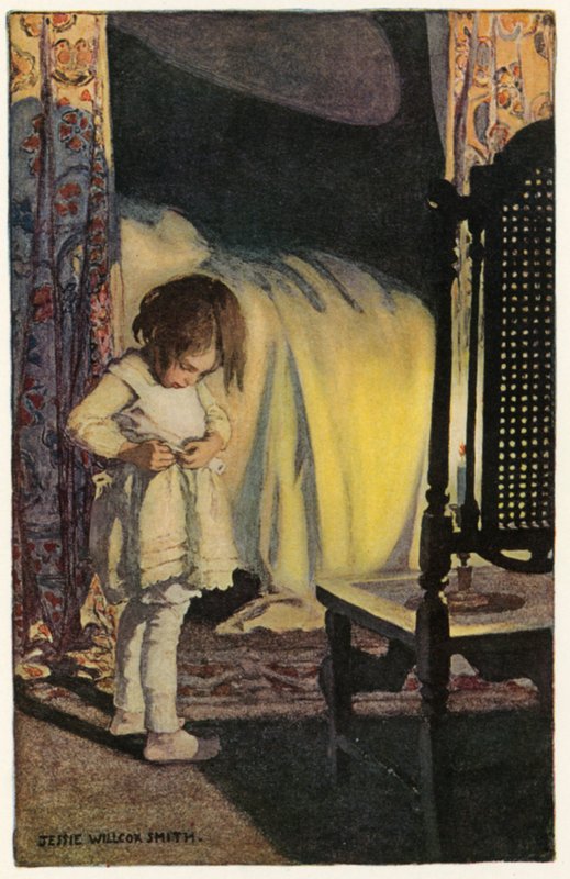 Yazın Yatak (renkli lito) by Jessie Willcox Smith