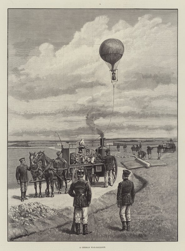 Bir Alman Savaş Balonu by Johann Nepomuk Schonberg