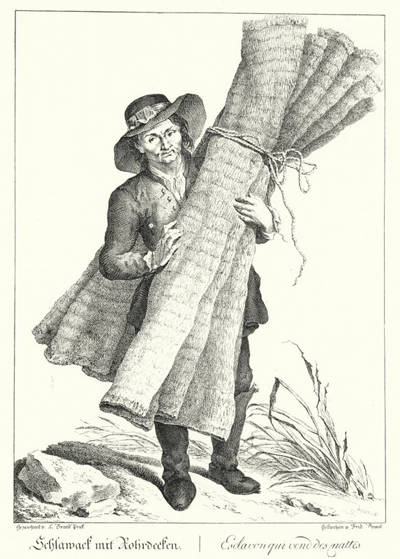Paspas satıcısı (gravür) by Johann Christian (after) Brand