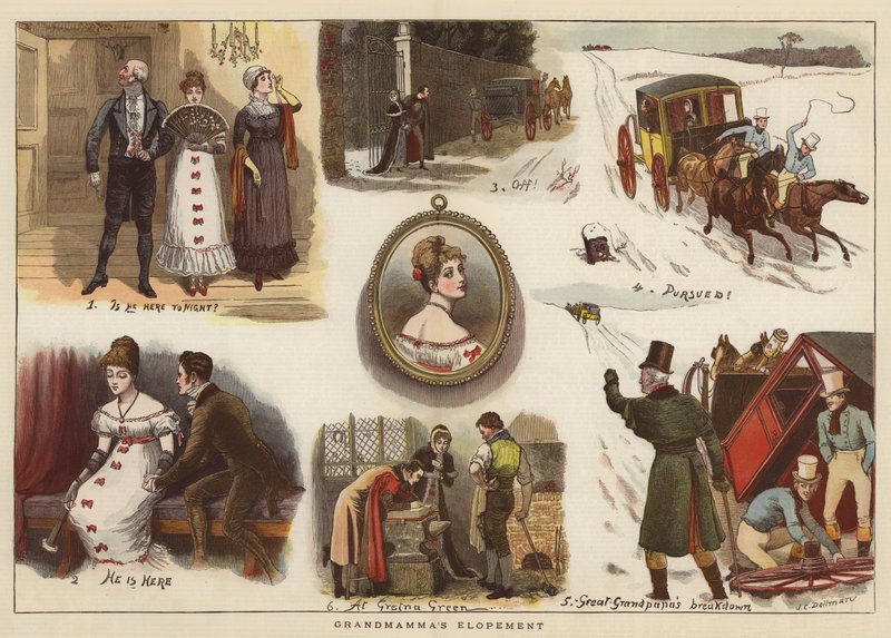 Büyükannemin Kaçışı (chromolitho) by John Charles Dollman