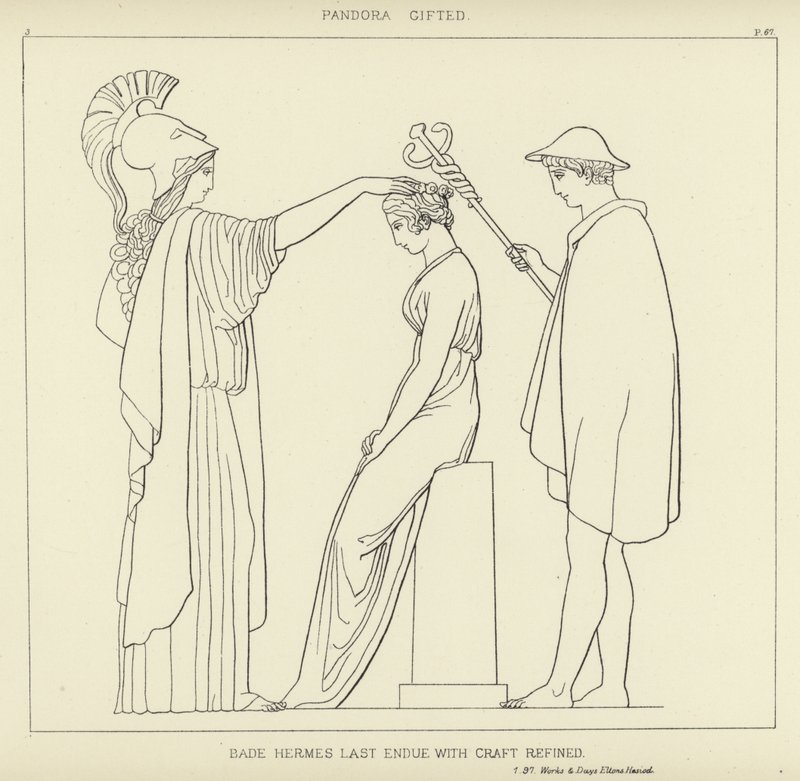 pandora yetenekli by John Flaxman