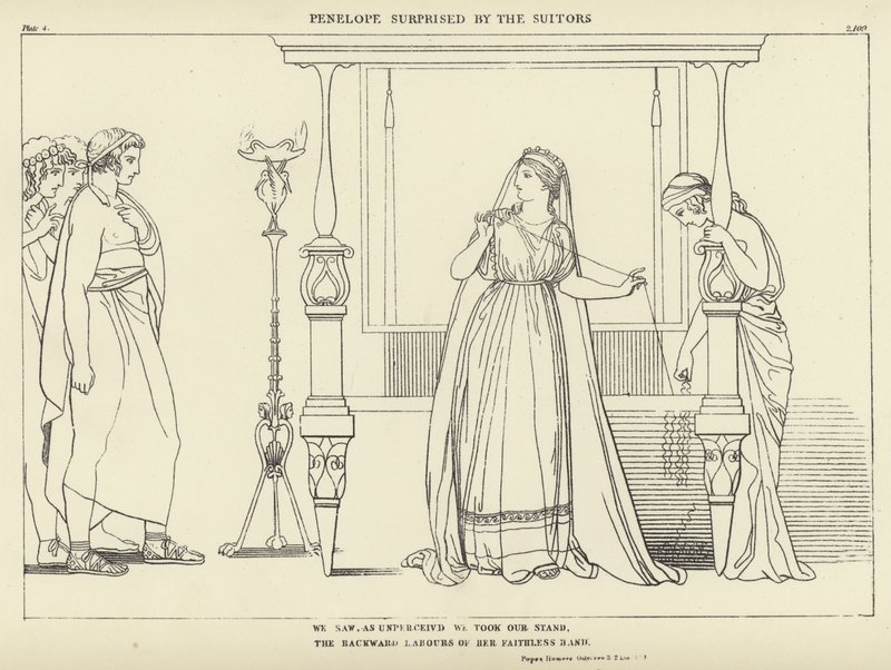 Penelope, Talipleri şaşırttı by John Flaxman