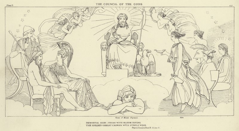 The Council of the Gods  by John Flaxman