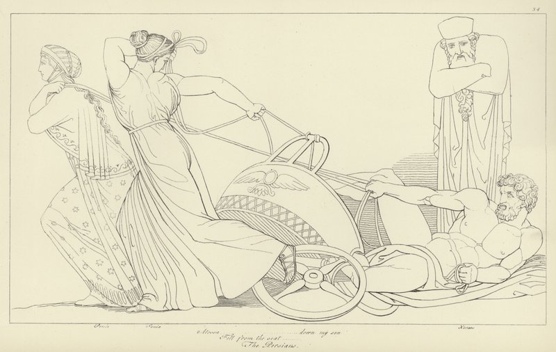 Hann myndi liggja á grasinu og horfa á það vaxa by John Flaxman