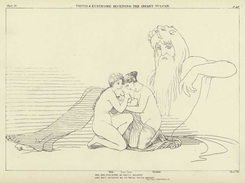 Thetis ve Eurynome, Bebek Vulcan
