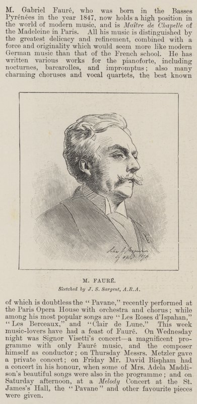 M Faure by John Singer Sargent
