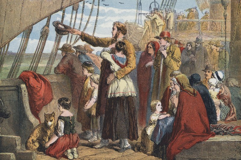 Last Sight of Old England  by John after Gilbert