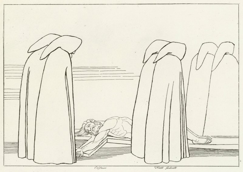 Münafıklar, Cehennem, Canto 23 (gravür) by John (after) Flaxman