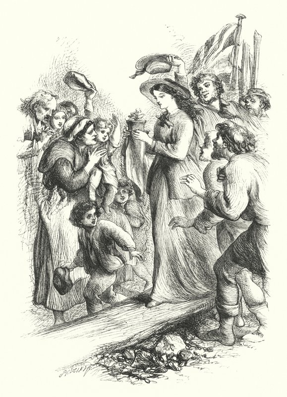 Primrose'un İnişi (gravür) by John (after) Gilbert
