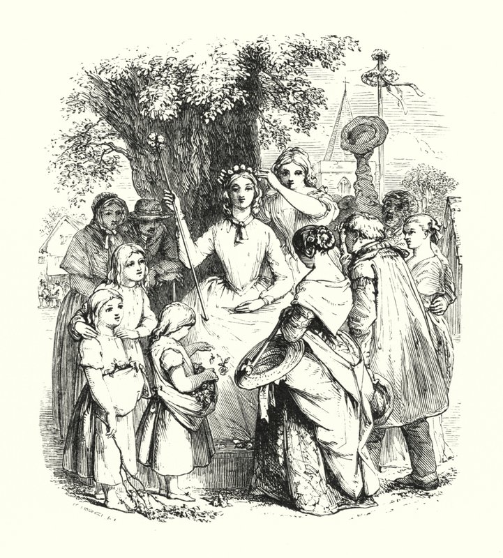 Mayıs Kraliçesi (gravür) by John Callcott Horsley