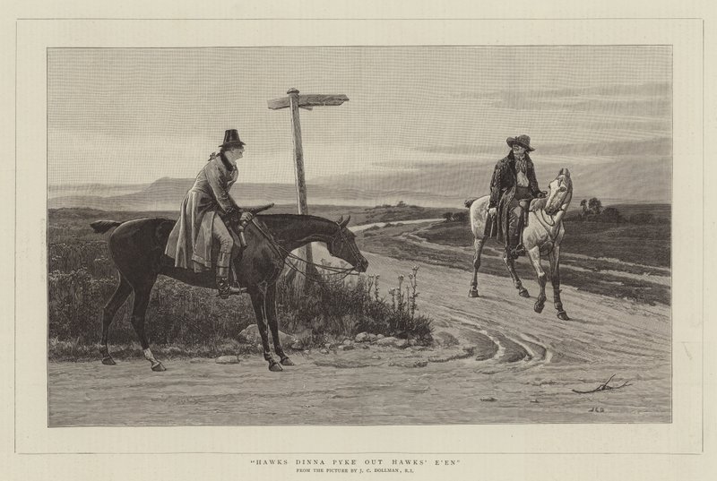 Hawks Dinna Pyke, Hawks' E'en'i çıkardı by John Charles Dollman