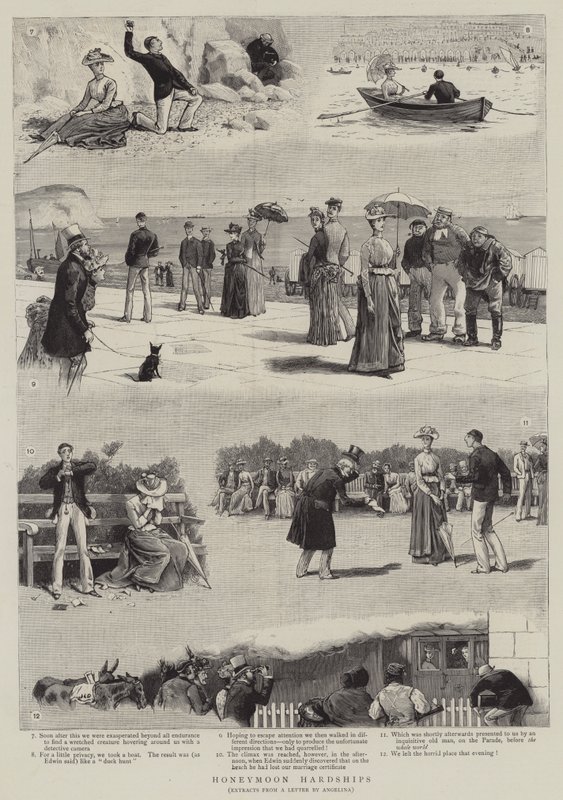 Երկու երեխա ունեցող կին ՝ մեջքին հեծած by John Charles Dollman