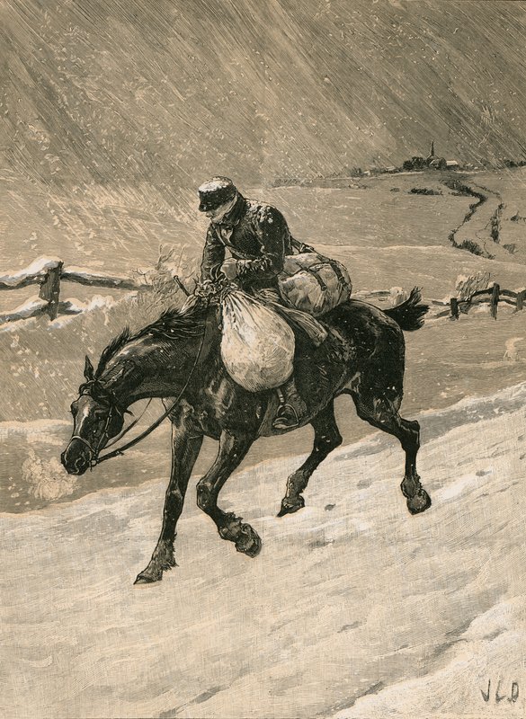 The Christmas Postman  by John Charles Dollman