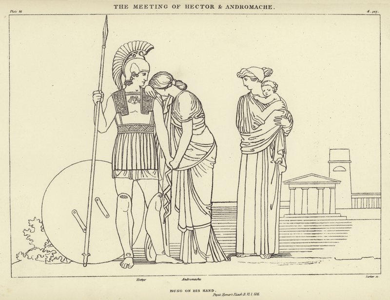 The Meeting of Hector and Andromache  by John Flaxman