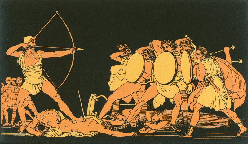 Ulysses talipleri öldürüyor by John Flaxman
