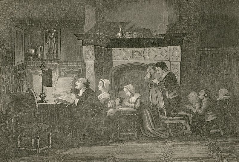 Bakkal ve Ailesi Namazda by John Franklin