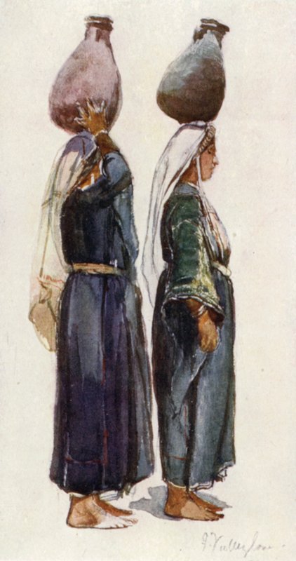 Suriyeli Köylü Kadın Çalışmaları (renkli taş) by John Fulleylove