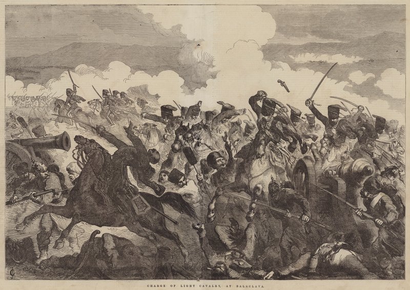 Balaclava'da Hafif Süvari Hücumu by John Gilbert