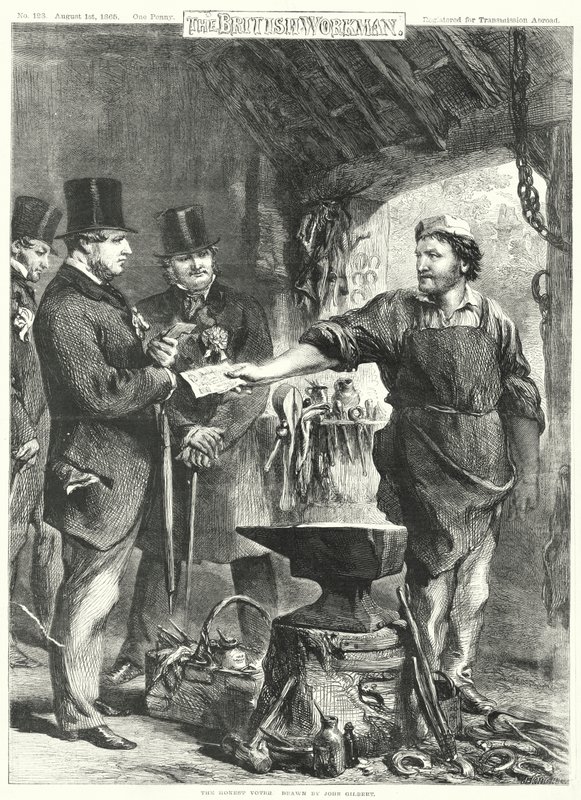 Dürüst Seçmen (gravür) by John Gilbert