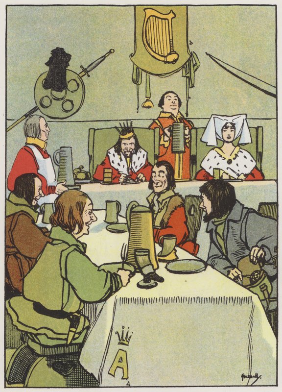 Kralın pudingini bitirmek (renkli taş) by John Hassall