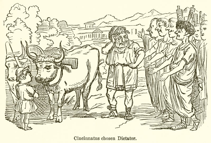Cincinnatus Diktatör seçildi by John Leech
