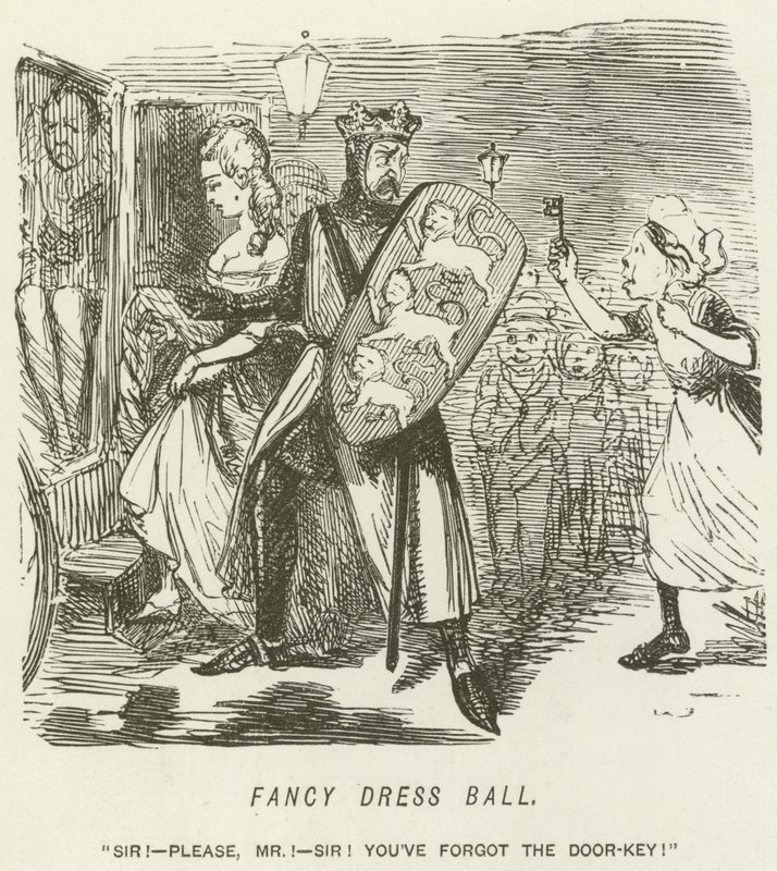 Süslü elbise topu by John Leech